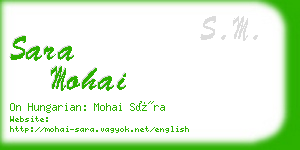 sara mohai business card